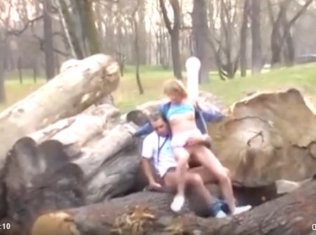 Паре во время отдыха в парке приспичило перепихнуться
